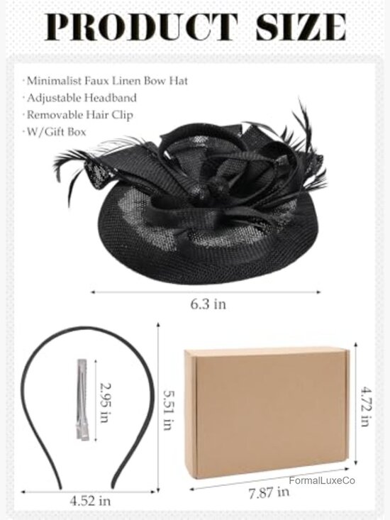 Derby Fascinator Hat with Hair Clip for Tea Party Wedding Churchill main image 7